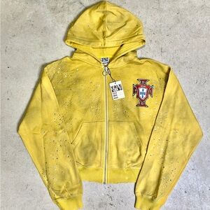 VALE FOREVER SUN CUSTURED ZIP UP HOODIE